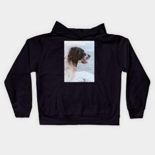 English Springer Spaniel looking out to Sea Kids Hoodie